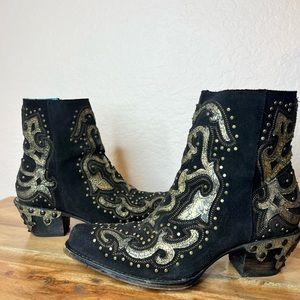 Corral Metallic Overlay Booties